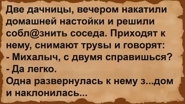 Про Михалыча и двух подвыпивших соседок. Сборник анекдотов