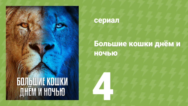 Большие кошки днём и ночью 4 серия (документальный сериал, 2024)