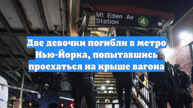 Две девочки погибли в метро Нью-Йорка, попытавшись проехаться на крыше вагона