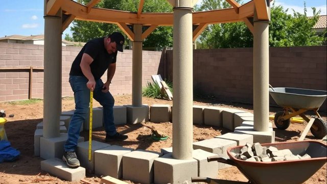 Шестигранная беседка своими руками. Часть первая. Установка фундамента.