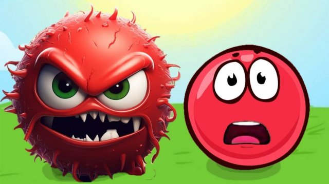 Новый КРАСНЫЙ ШАР, Красныш спасает деревню красных шариков