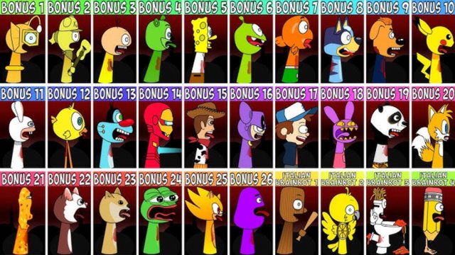 🌟 EVERY OC & BONUS Characters From Sprunki Wenda Treatment | Полная коллекция #sprunki #wenda