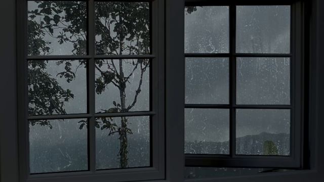 Белый шум 🌧️ Звуки дождя за открытым окном без грома, для сна и отдыха