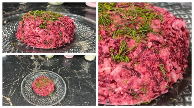 Салат со свеклой и яйцами