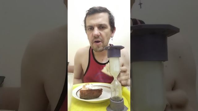 Обжор мукбанг, яблочный пирог Шарлотка, с кефиром