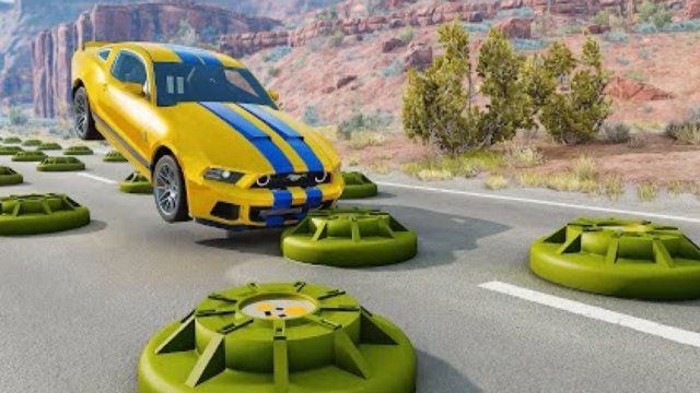 Заминированная дорога в BeamNG Drive