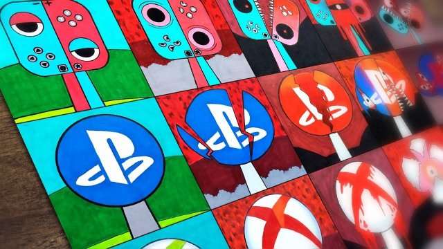 Рисуем Nintendo Switch, PlayStation и Xbox с 1 по 4 фазу для Incredibox Sprunki 🎨✨🎮😍