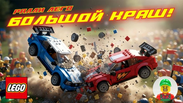 Эпичные Лего аварии на ралли! В слоумо!