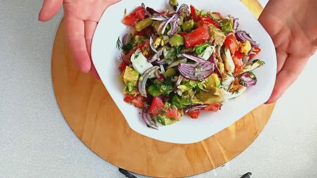 Салат овощной с авокадо Красиво Вкусно Просто
