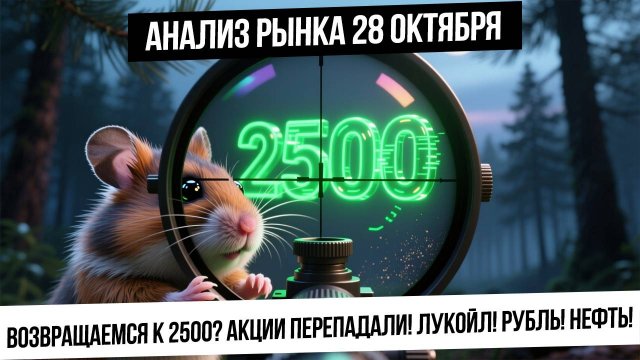 Анализ рынка 28 октября. Сможем ли вернуться на 2500? Рынок передавили! Крупные быки ретировались!