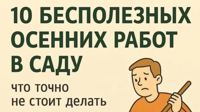 10 бесполезных осенних работ в саду.что точно не стоит делать на участке перед зимой