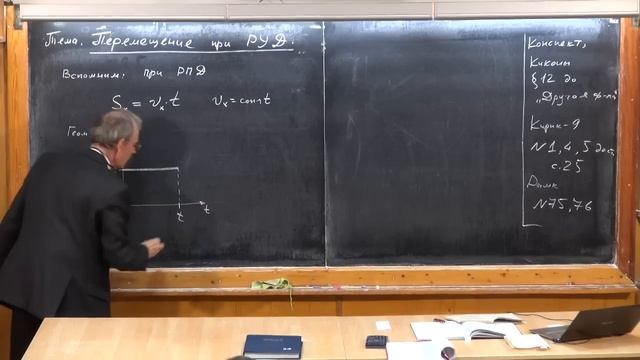 Павел Виктор - Физика - Урок 25. График скорости при равноускоренном движении (РУД). Перемещение