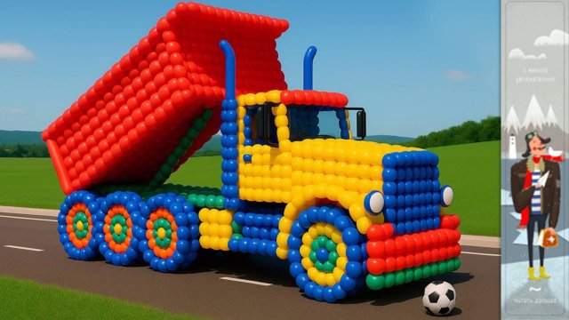 Мультики для детей. Трансформация ярких шариков в машинки. Смешная девочка. Мультики для малышей