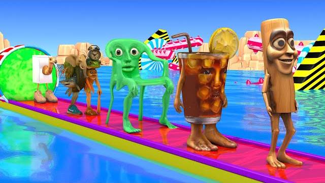 НЕРЕАЛЬНАЯ ДЛИННАЯ ГОРКА! С ТУНГ ТУНГ САХУРОМ И БАЛЕРИНОЙ КАППУЧИНОЙ! 3D-ИГРА С ЖИВОТНЫМИ ВЕСЕЛО