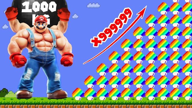😳Марио, если сможет собрать 1 000 000 Чудо-семян, превратится в самую большую мышцу на свете!