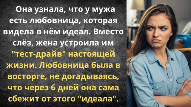 Тест-драйв для любовницы мужа | Истории из жизни
