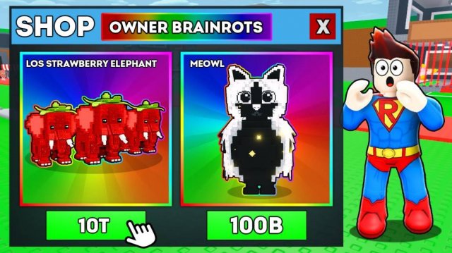 КУПИЛ в OWNER SHOP Los Strawberry Elephant! УКРАДИ БРЭЙНРОТ! Steal a Brainrot