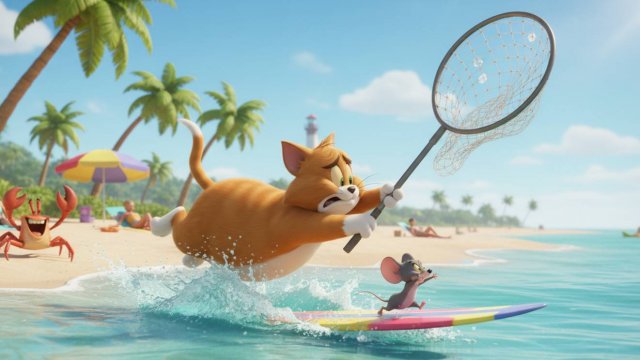 Новая погоня. Рыжий кот и мышка. Смотреть мультфильм про рыжего кота и мышку онлайн мультики детям