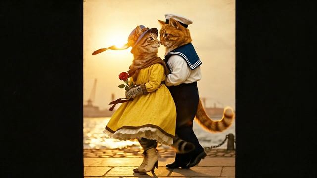 Кот и кошка -матрос и милая 2