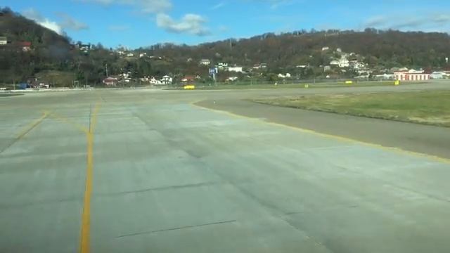 Посадка самолёта в Адлер глазами пилота.