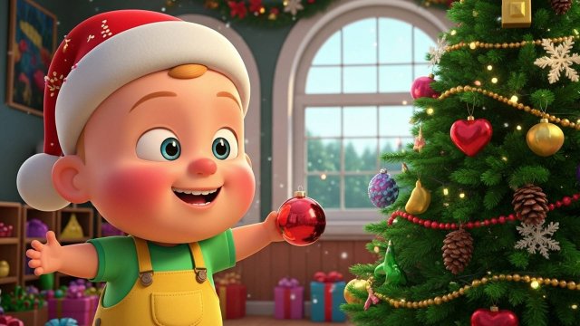 «Малыш наряжает ёлочку» — Весёлая новогодняя песенка