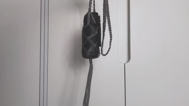 Сумка - авоська для бутылки или термоса за полчаса макраме мастер-класс для начинающих