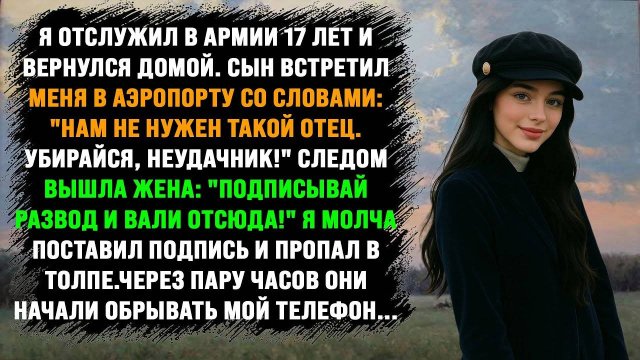 После службы в армии семья от меня отказалась Но спустя всего несколько часов они уже умоляли