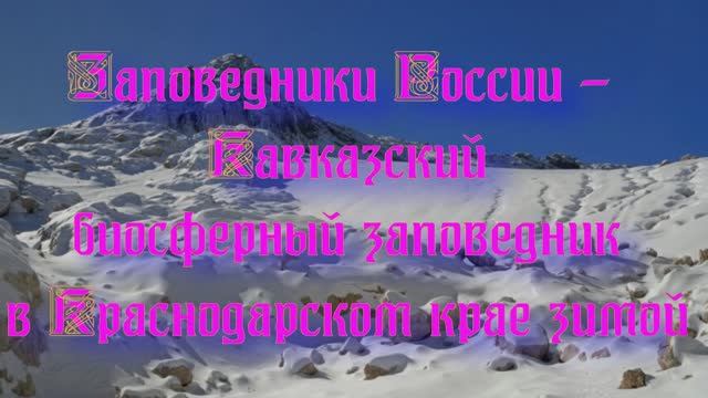 Природа регионов России. Заповедники России - Кавказский биосферный заповедник зимой