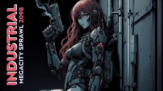 2098 Megacity Sprawl Industrial, Synthwave, Retrowave, Vaporwave, Dreamscape