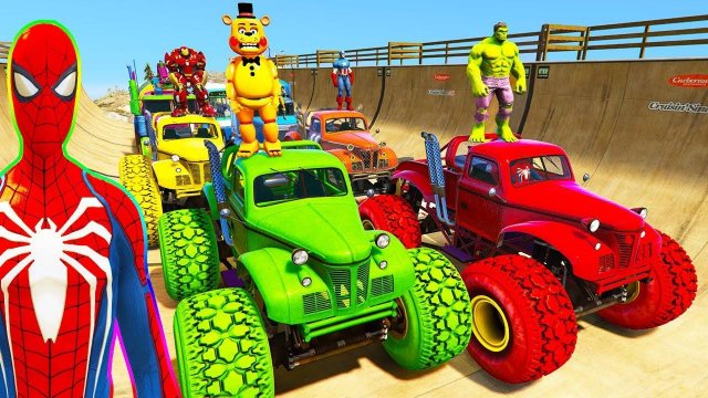 ЧЕЛОВЕК-ПАУК МАШИНКИ-МОНСТРЫ, МОРСКИЕ ТРАМПЫ, СУПЕРГЕРОИ, ПОЖАРНАЯ МАШИНА, СУПЕР ГОНКИ с Трюками