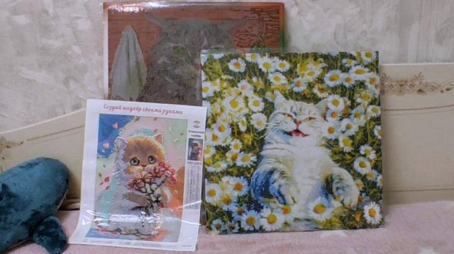 Алмазная мозайка. Мои процессы.Алмазные картины на подрамнике и без него.