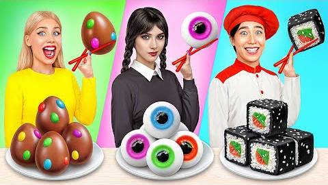 Кулинарный Челлендж | Уэнсдей Против Бабушки | Кухонные Лайфхаки и Хитрости от Candy DO