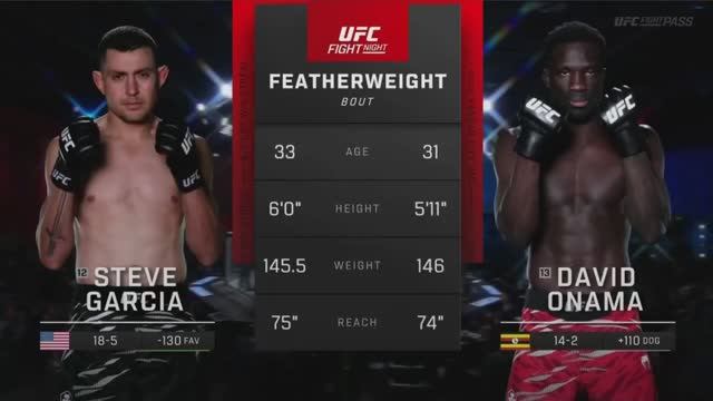 UFC Fight Night 263 Стив Гарсия Дэвид Онама полный бой на русском