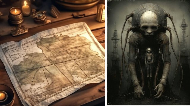 Карта другого мира найдена в  книге 1888 года