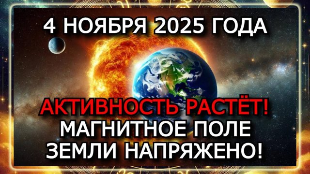 МАГНИТНЫЕ БУРИ 4 НОЯБРЯ 2025 ГОДА. СОЛНЦЕ ВНОВЬ АКТИВНО — K-ИНДЕКС ДО 5!