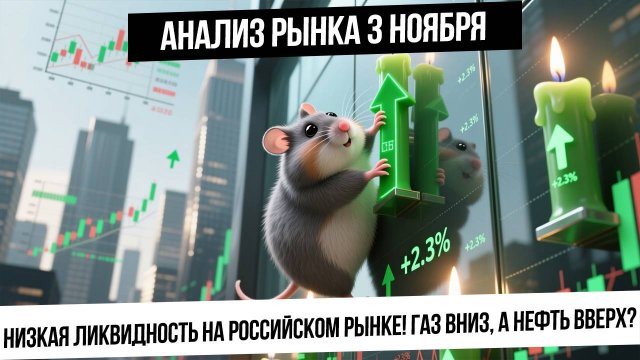 Анализ рынка 3 ноября. Низкая ликвидность при хороших новостях! Газ падает, а нефть растет!