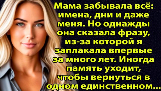 «Мама всё забывала. А потом вдруг сказала то, чего я ждала всю жизнь» Слушать рассказы о жизни