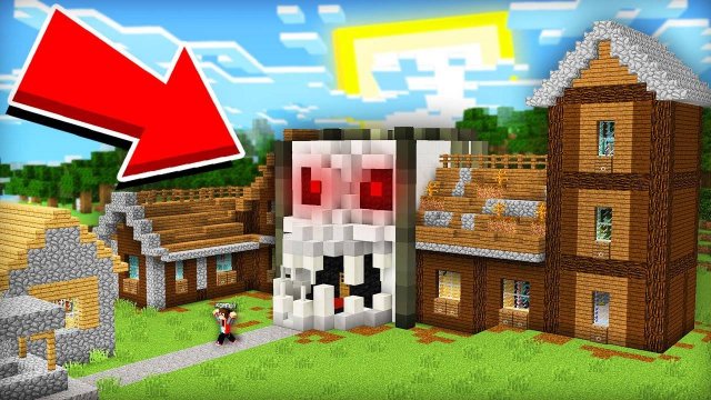 СТРАШНЫЙ ИГРОК ПЕРЕЕХАЛ К НАМ В ДЕРЕВНЮ ЖИТЕЛЕЙ В МАЙНКРАФТ Комп