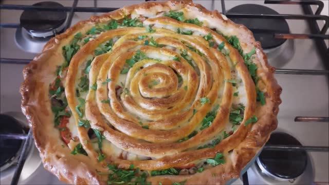 Самый ВКУСНЫЙ пирог РЕЦЕПТ пирога Простой в приготовлении дрожжевой пирог с мясом и грибами