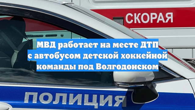 МВД работает на месте ДТП с автобусом детской хоккейной команды под Волгодонском