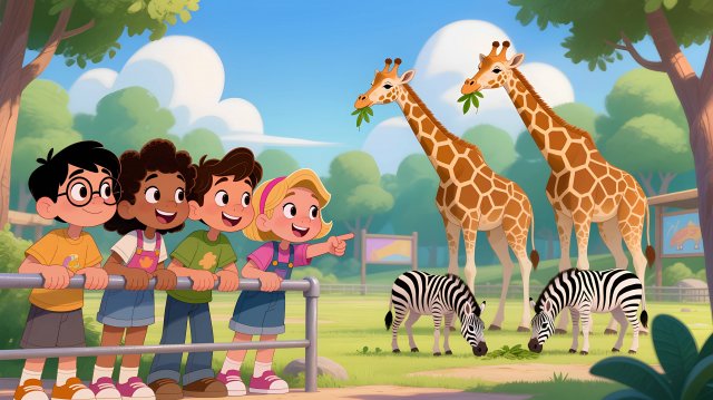 Загадки для детей. В зоопарке. Развивающий мультфильм для детей.