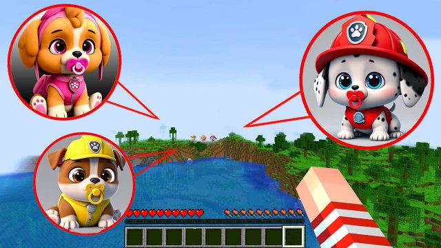 😳Я НАШЛА ВСЕХ ДЕТЕЙ ЩЕНКОВ ИЗ ЩЕНЯЧЬЕГО ПАТРУЛЯ В МАЙНКРАФТ