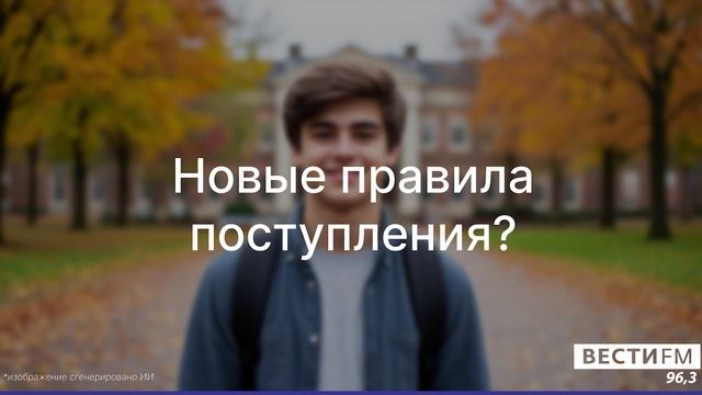 Новые правила поступления?
