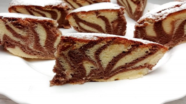 Вкуснейший БИСКВИТ«ЗЕБРА»ПИРОГ ЗЕБРА ИЗ ЯПОНСКОГО БИСКВИТНОГО ТЕСТА/ОЧЕНЬ ВКУСНО!Просто Тает во Рту