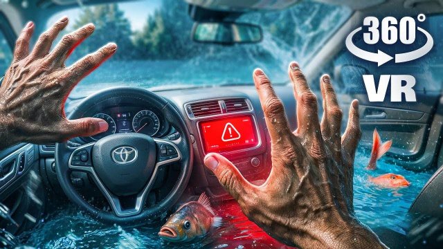 VR 360 В тонущем автомобиле