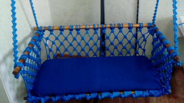 Ремонт качели в технике макраме. Ремонт качели в беседке.