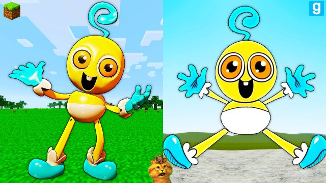 Майнкрафт против длинные ноги в гаррис мод! babby long legs in minecraft