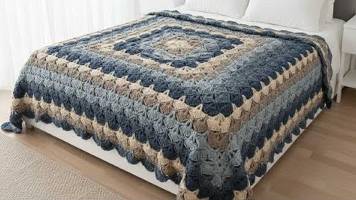 🌸Красивый ажурный мотив крючком для пледа - Вязание крючком