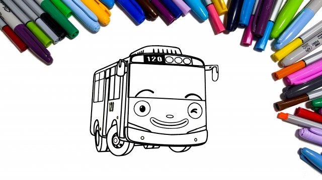 РАСКРАСИМ ВМЕСТЕ Автобус - Учим Цвета - Развивающее Видео для детей