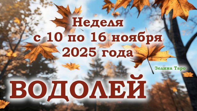 ВОДОЛЕЙ | ТАРО прогноз на неделю с 10 по 16 ноября 2025 года